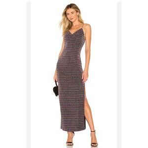 NWT House of Harlow 1960 x Revolve Rae Crossback Metallic Stripe Midi size XS